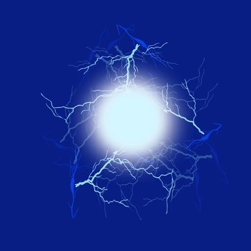 Free Blue Lightning Circle Clipart Template to Edit Online