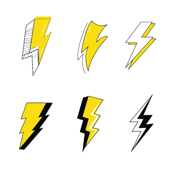 Free Comic Lightning Clipart Template to Edit Online