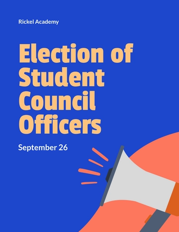 Free Student Council Election Campaign Flyer Template to Edit Online