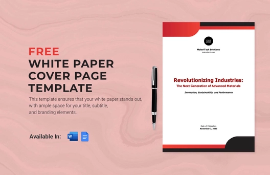 White Paper Cover Page Template