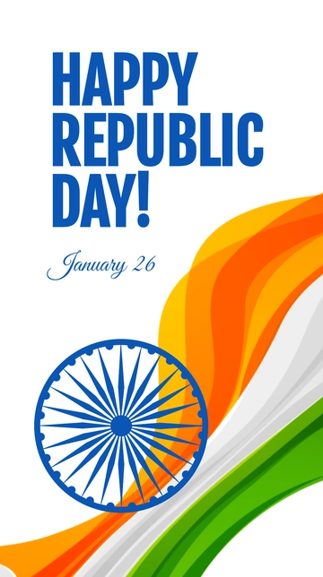 Free Happy Republic Day Whatsapp Post Template to Edit Online