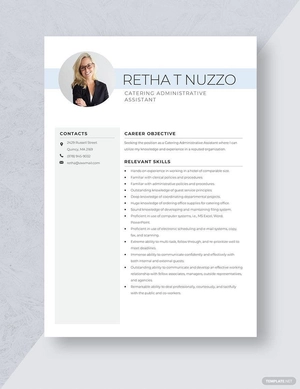 Catering Administrative Assistant Resume