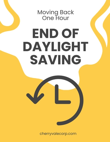 Free Daylight Saving Ends Flyer Template to Edit Online