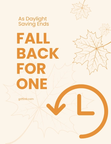 Free Fall Back Daylight Saving Flyer Template to Edit Online