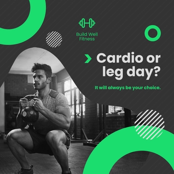 Free This Or That Fitness Question Post, Instagram, Facebook Template to Edit Online