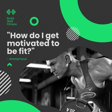 Free Motivational Fitness Question Post, Instagram, Facebook Template to Edit Online