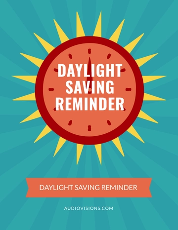 Free Daylight Saving Reminder Flyer Template to Edit Online