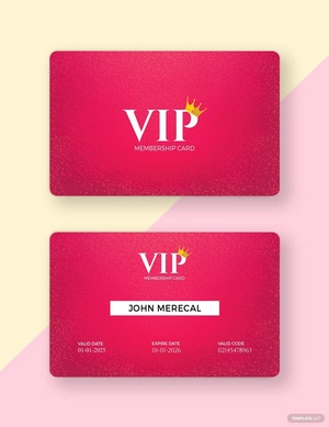 Official Lifetime Membership Card Template