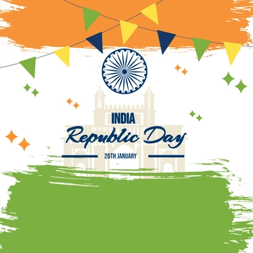 Free Happy Republic Day Poster Vector Template to Edit Online