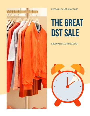 Free Daylight Saving Sale Flyer Template to Edit Online