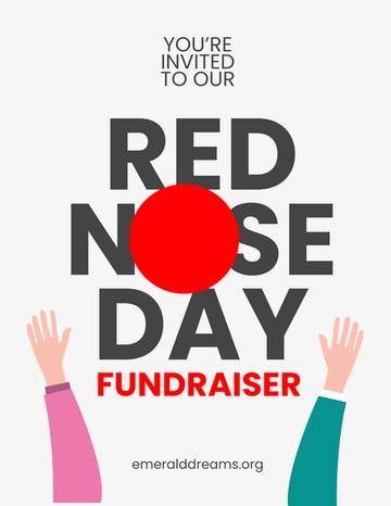 Free Red Nose Day Fundraising Flyer Template to Edit Online