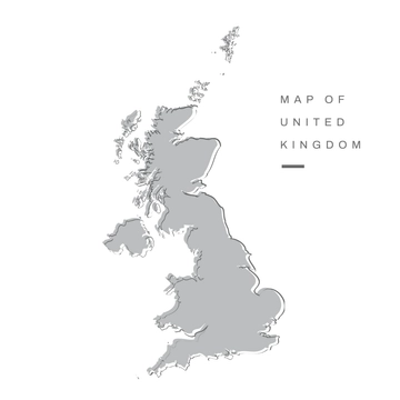 Free Grey UK Map Clipart Template to Edit Online