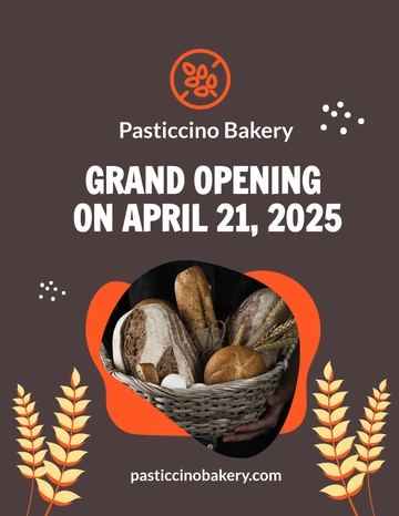 Free Bakery Grand Opening Flyer Template to Edit Online