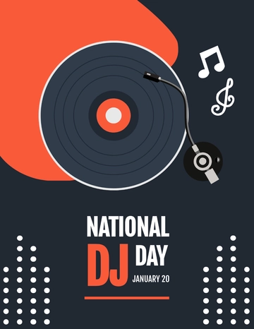 Free National Dj Day Flyer Template to Edit Online