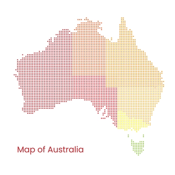 Free Dotted Australia Map Clipart Template to Edit Online