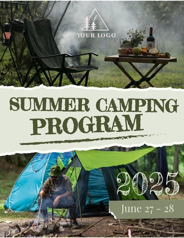 Free Camping Program Flyer Template to Edit Online