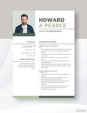 Catia NC Programmer Resume