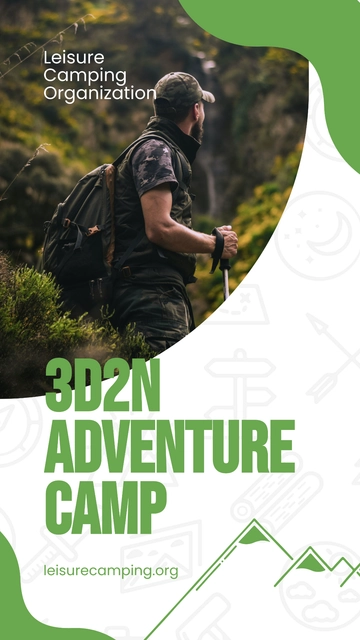 Free Adventure Camp Whatsapp Post Template to Edit Online
