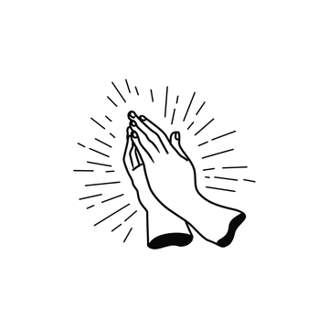 Free Praying Hands Tattoo Clipart Template to Edit Online