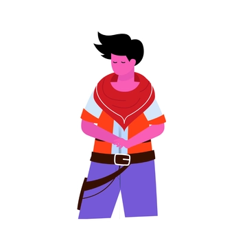 Free Praying Cowboy Clipart Template to Edit Online