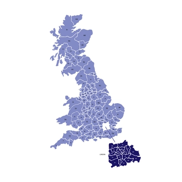 Free UK Postcode Map Clipart Template to Edit Online