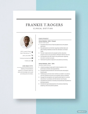 Clinical Dietition Resume