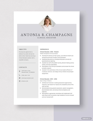 Clinical Educator Resume