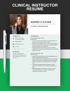 Clinical Instructor Resume