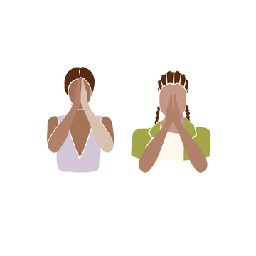 Free Woman Praying Clipart Template to Edit Online