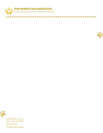 Free Animal Charity Letterhead Template to Edit Online
