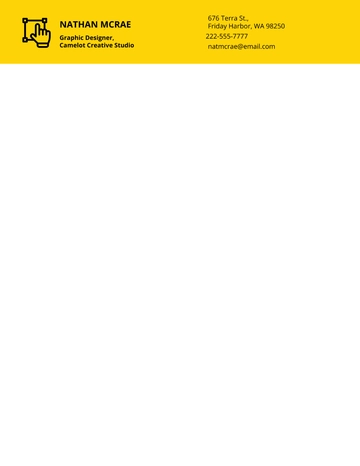 Free Graphic Designer Letterhead Template to Edit Online