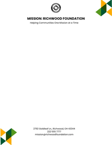 Free Minimalist Charity Letterhead Template to Edit Online