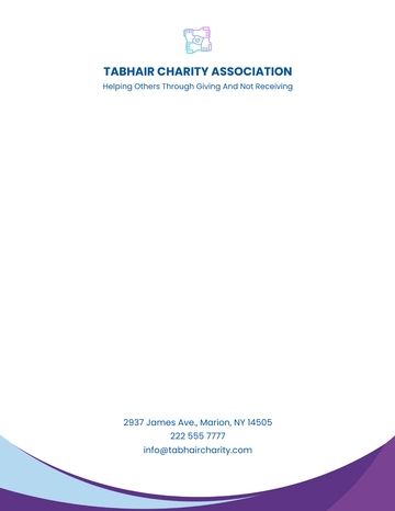 Free Sample Charity Letterhead Template to Edit Online