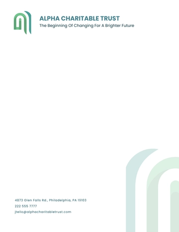 Free Charitable Trust Letterhead Template to Edit Online