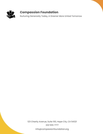 Free Charitable Organization Letterhead Template to Edit Online