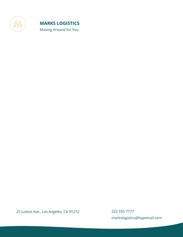 Free Logistics & Warehousing Letterhead Template to Edit Online