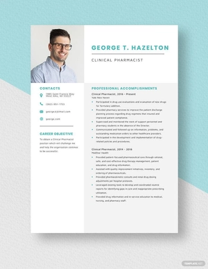 Clinical Pharmacist Resume