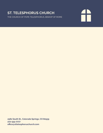 Free Free Modern Church Letterhead Template to Edit Online