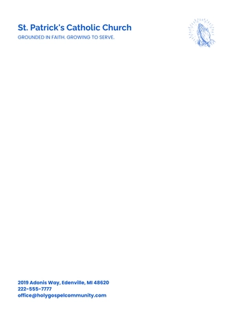 Free Catholic Church Letterhead Template to Edit Online