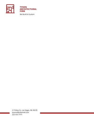 Free Architecture Official Letterhead Template to Edit Online