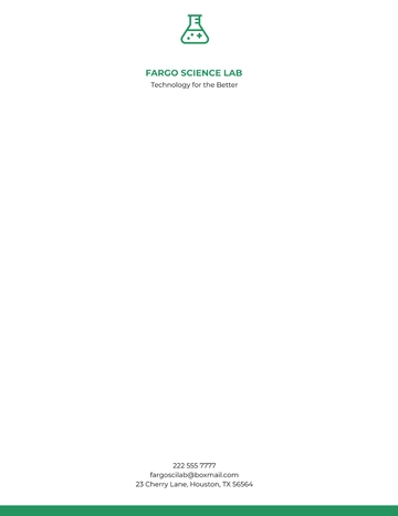 Free Science Official Letterhead Template to Edit Online