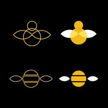 Free Abstract Bee Clipart Template to Edit Online