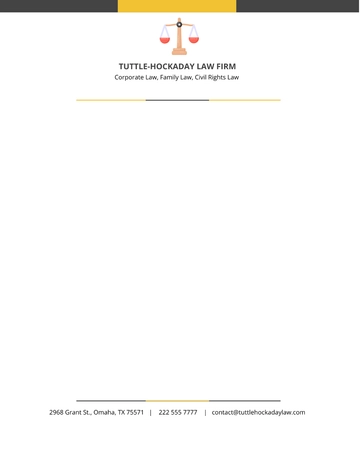 Free Sample Law Firm Letterhead Template to Edit Online