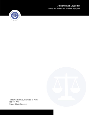 Free Classic Law Firm Letterhead Template to Edit Online