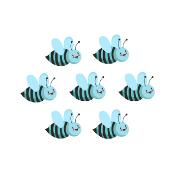Free Blue Bee Clipart Template to Edit Online