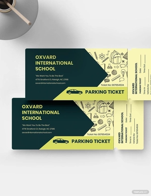 School Parking Ticket Template