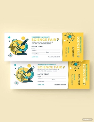 Science Fair Raffle Ticket Template