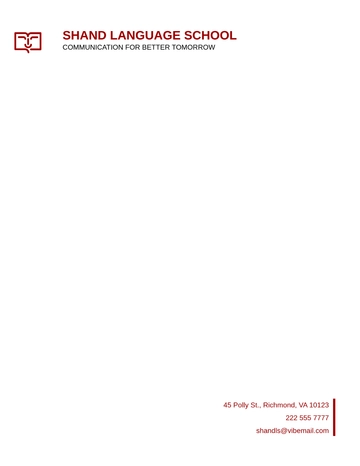 Free Language Learning Letterhead Template to Edit Online