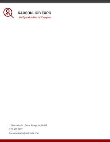 Free Job Expo & Career Fair Letterhead Template to Edit Online
