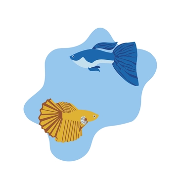 Free Fighting Fish Clipart Template to Edit Online